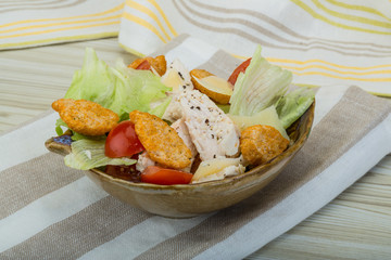 Caesar salad with chicken