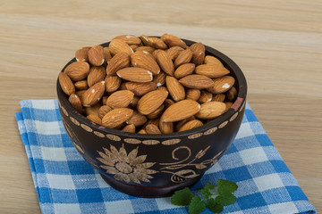 Almond in the bowl