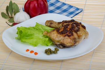 Roasted chicken leg