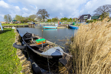 scenic harbor in Zempin with boats © travelview