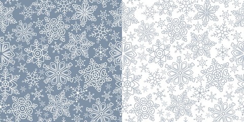 Seamless pattern with snowflakes