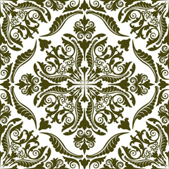 Fototapeta premium silhouette of vintage pattern seamless