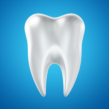 3d abstract isolated dental on blue background