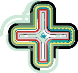 Abstract colorful symbol