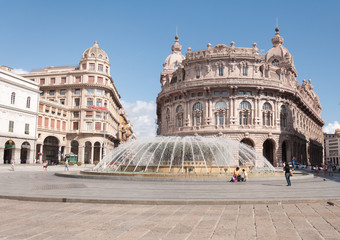 Obraz premium Detail of city of Genoa in Italy