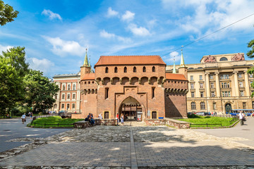 Fototapeta na wymiar Barbican in Krakow, Poland