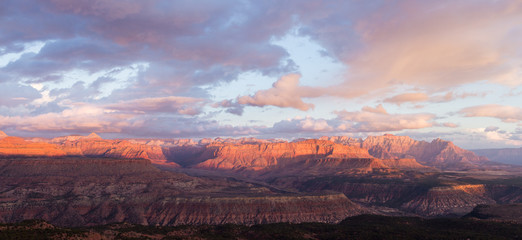 sunset on the mountains