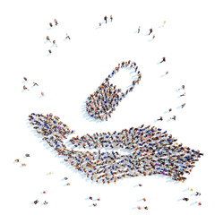 People in the form of palm pill .