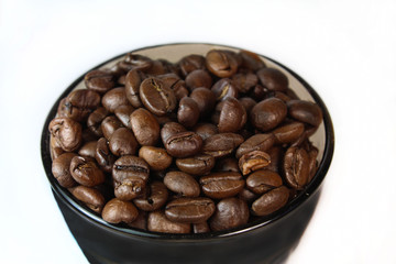 Black coffee beans