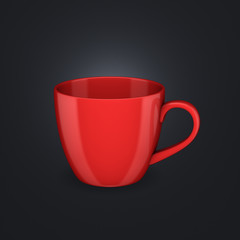 3d rendered cup.