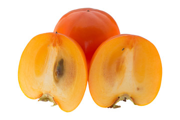 Two half of the persimmon