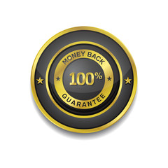 Money Back Gold Vector Icon Button