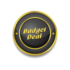 Budget Deal Gold Vector Icon Button