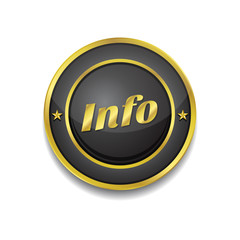 Info Gold Vector Icon Button
