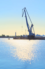 Obraz premium Port Kronstadt. The Gulf of Finland of the Baltic Sea. Russia