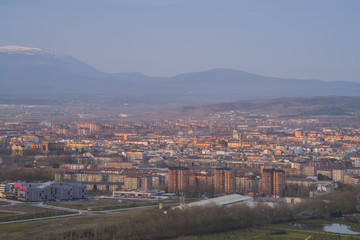 Obraz premium Panorama of the downtown of Vitoria, Spain