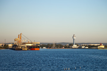 Coal terminal in the port of Gdansk, Poland.