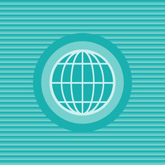 Globe earth flat icon
