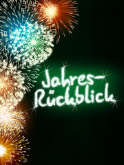 Jahresrückblick year in review firework green