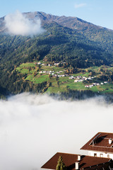Fototapeta premium Fog in mountain valley