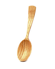 wooden spoon isolated on white background