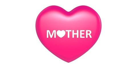 Pink purple Happy Mother's Day heart