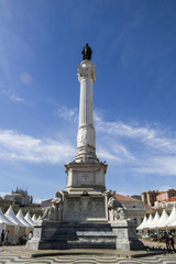 Fototapeta na wymiar Close view of the Column of Pedro IV 