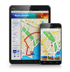 GPS navigation on mobile devices