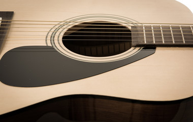 Fototapeta premium Detail closeup of classic guitar