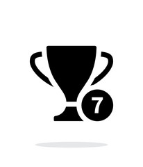 Number of cups icon on white background.