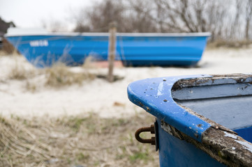 two ancient fishing boats