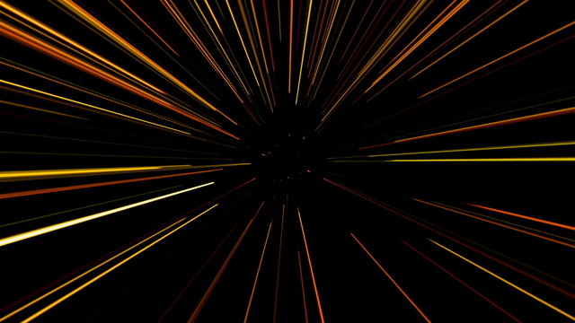 Random rotation of laser beams. Seamless loop.. 4K UHD