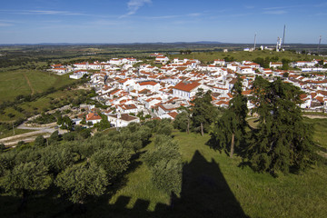 View of the Arraiolos village on Alentejo, Portugal.