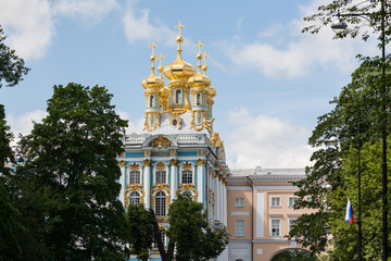 View to Catherine's palace church, Tsarskoe Selo (Pushkin)