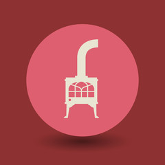 Fototapeta premium Oven stove symbol, vector