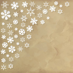 Schneeflocken Hintergrund oben links VINTAGE