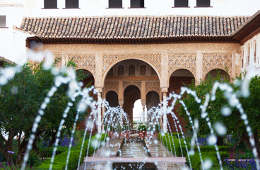Gardens of the Generalife in Spain, part of the Alhambra