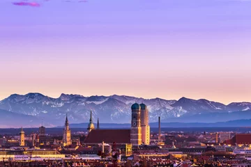 Münchner Alpen Sonnenuntergang © FleischiPixel