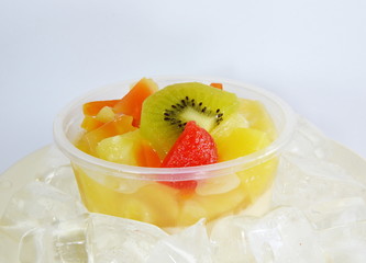 fruit salad on the ice
