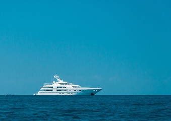 Fototapeta na wymiar Modern Vessel Yacht Vacation