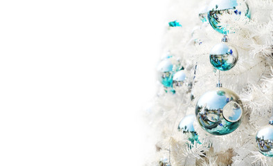Whtie Christmas-tree decorations
