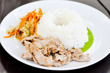 Korean pork rice,fried pork with rice,pork with rice