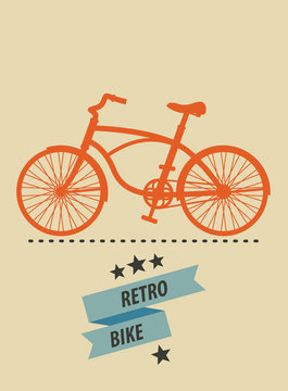 Retro Bike vector illustration, eps10, easy to edit