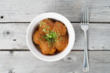 Italian meatballs in tomato sauce