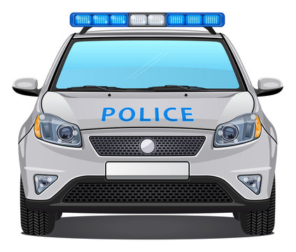 Vector Police Car #3 - Front view