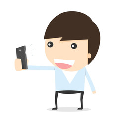 selfie cartoon concept