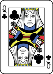 Stylized Queen of Clubs