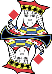Stylized Queen of Diamonds no card