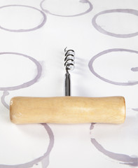 wine stain liquid with opener
