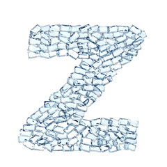 Z lettera diamanti cristalli gemme 3d, sfondo bianco